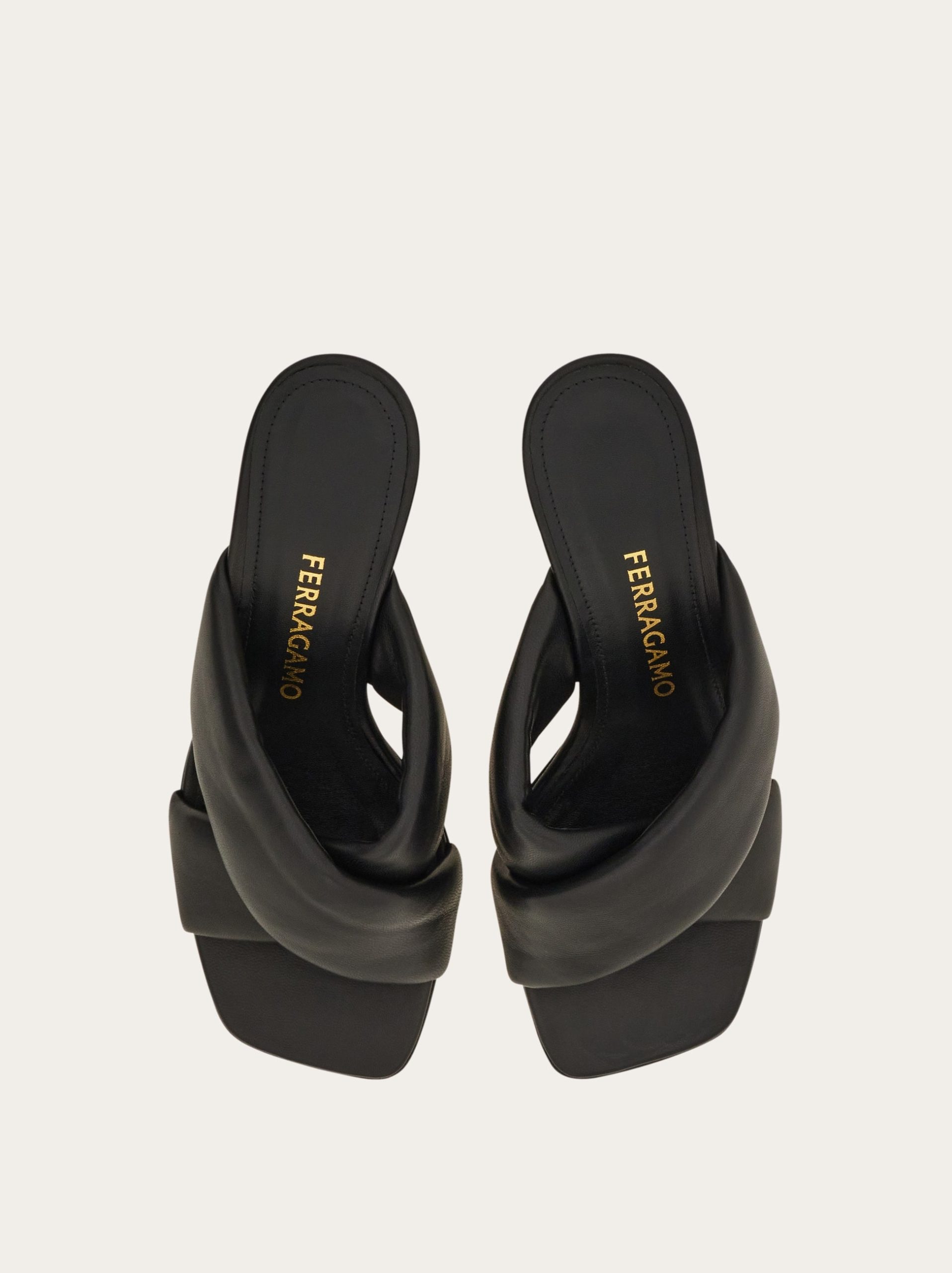 Ferragamo Padded sandal with Gancini heel - Image 4